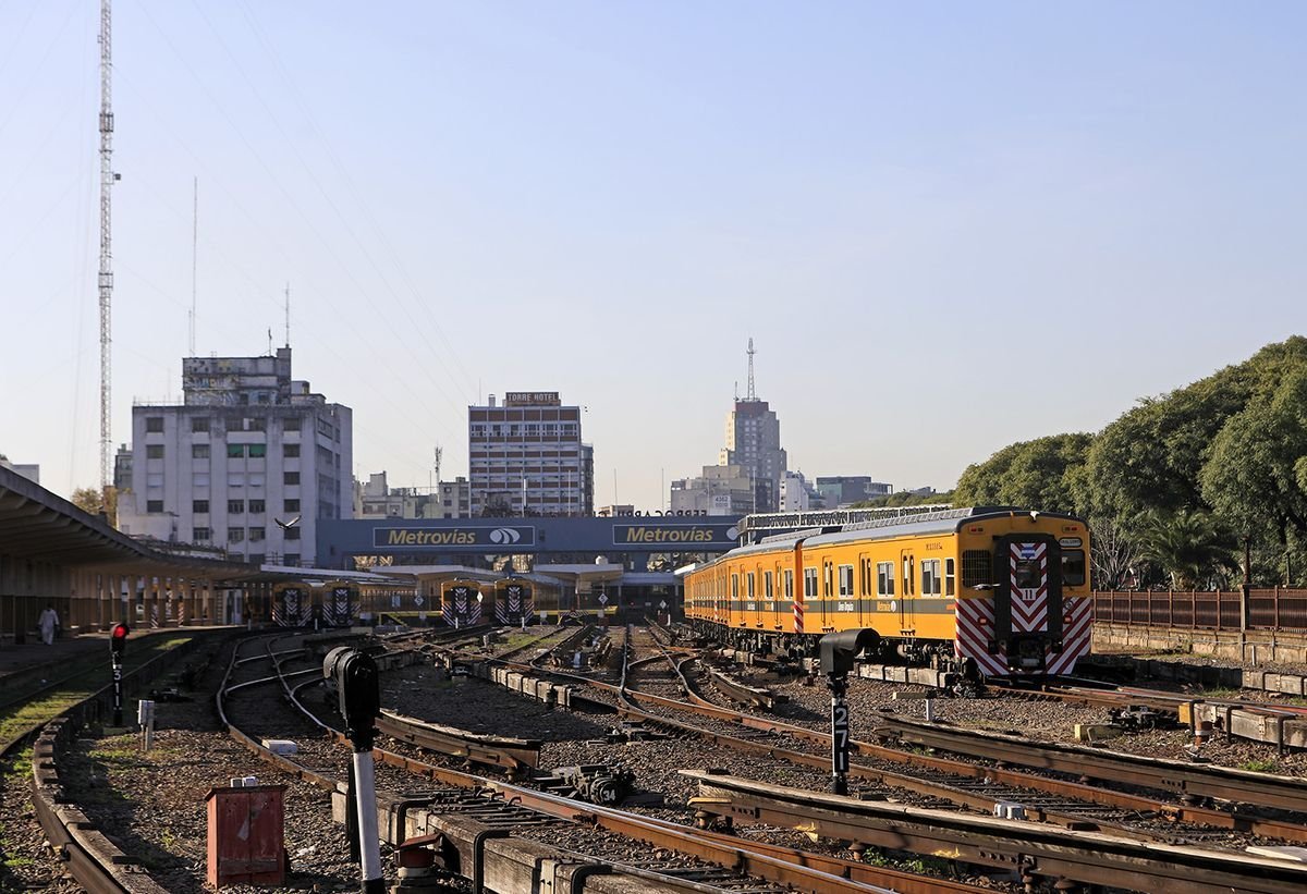 La cabecera del Tren Urquiza en la Capital Federal.