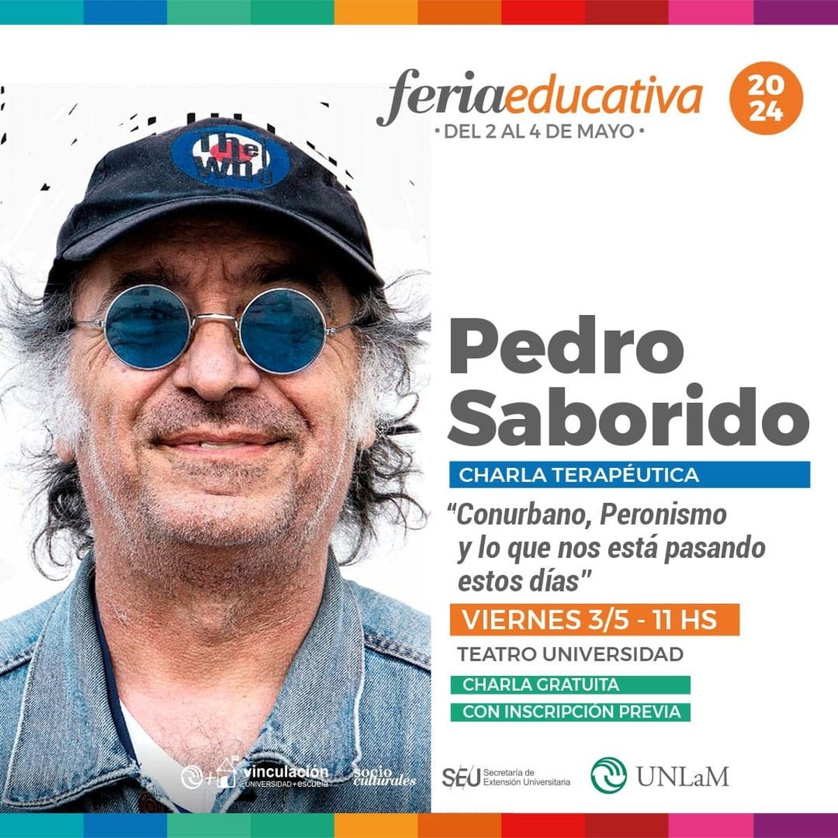 Pedro Saborido dar&aacute; una charla en la Universidad Nacional de La Matanza.