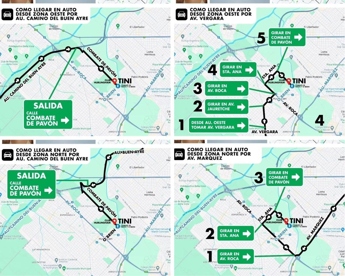 &iquest;C&oacute;mo llegar al recital de Tini en Hurlingham?