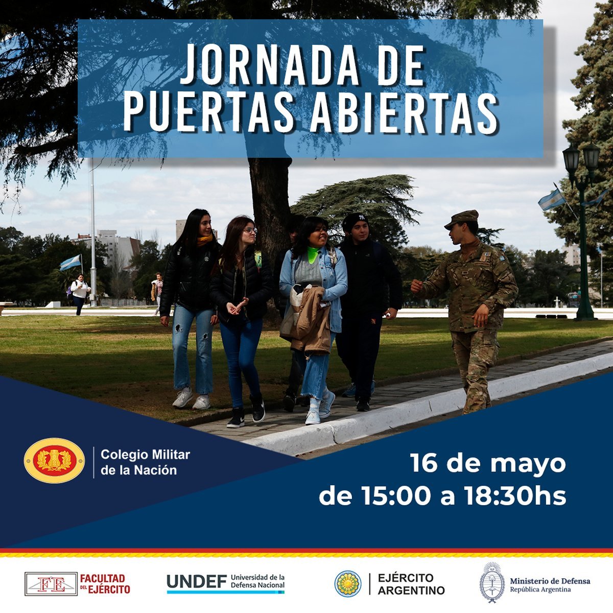Jornada de puertas abiertas en el Colegio Militar de El Palomar.
