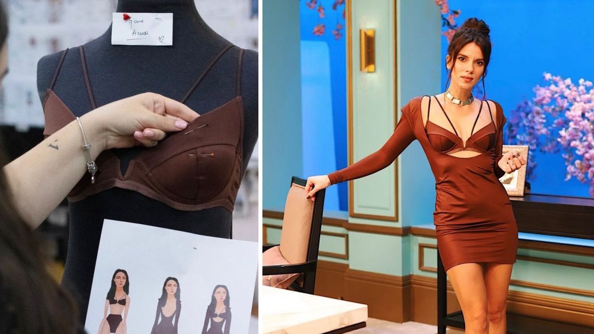 Moda: el detr&aacute;s de escena del impactacte outfit de Gime Accardi by Sel&uacute;, en la mesa de Juana Viale