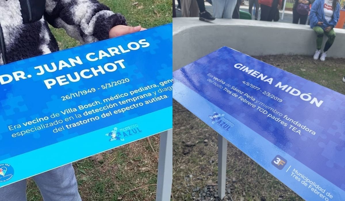 Los nuevos nombres de la plaza inclusiva de Tres de Febrero.