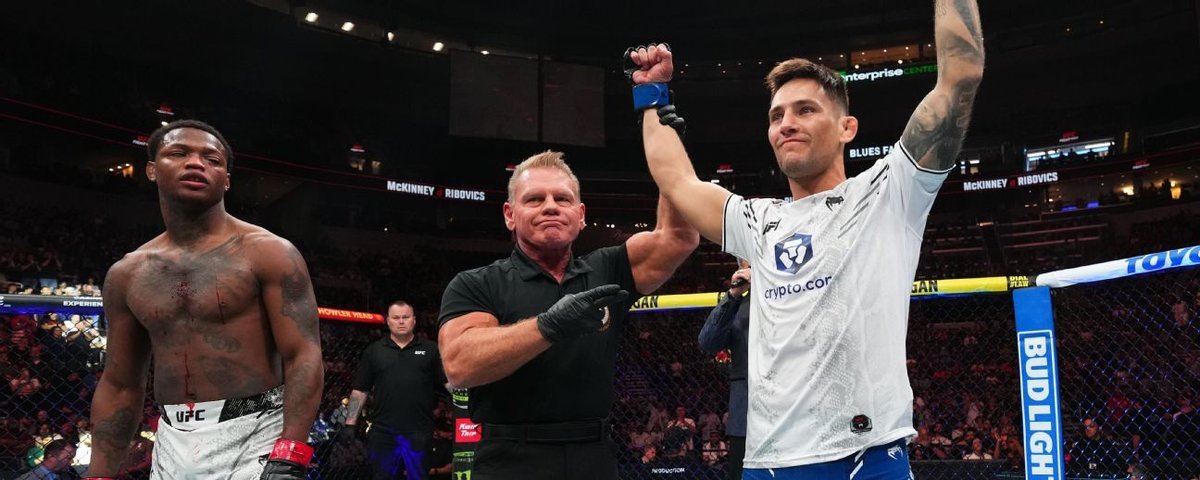 Esteban Ribovics y un nocaut impresionante en UFC Saint Louis. Foto: ESPN.