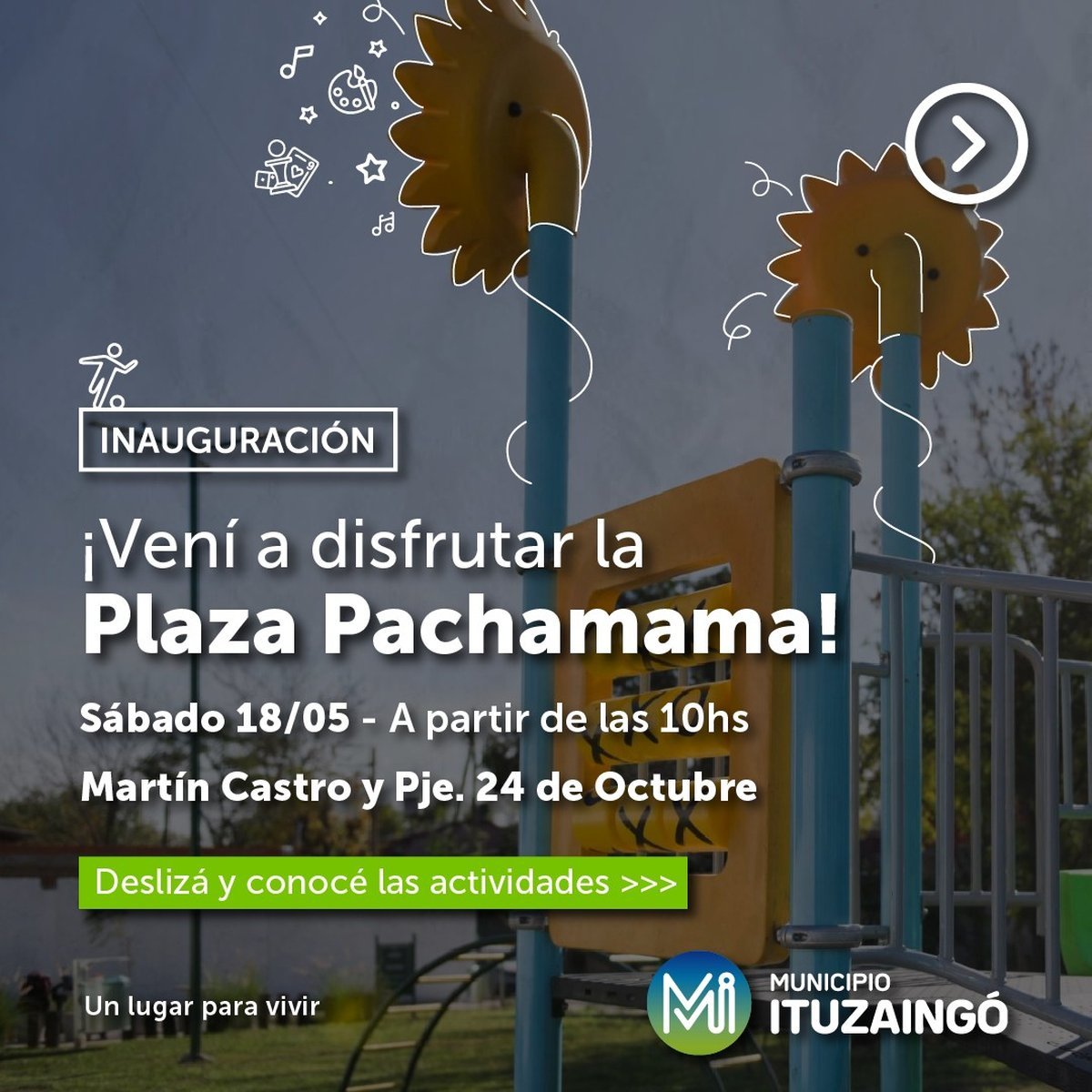 Ituzaing&oacute; inaugurar&aacute; la renovaci&oacute;n de la Plaza Pachamama con un mont&oacute;n de actividades y espect&aacute;culos.