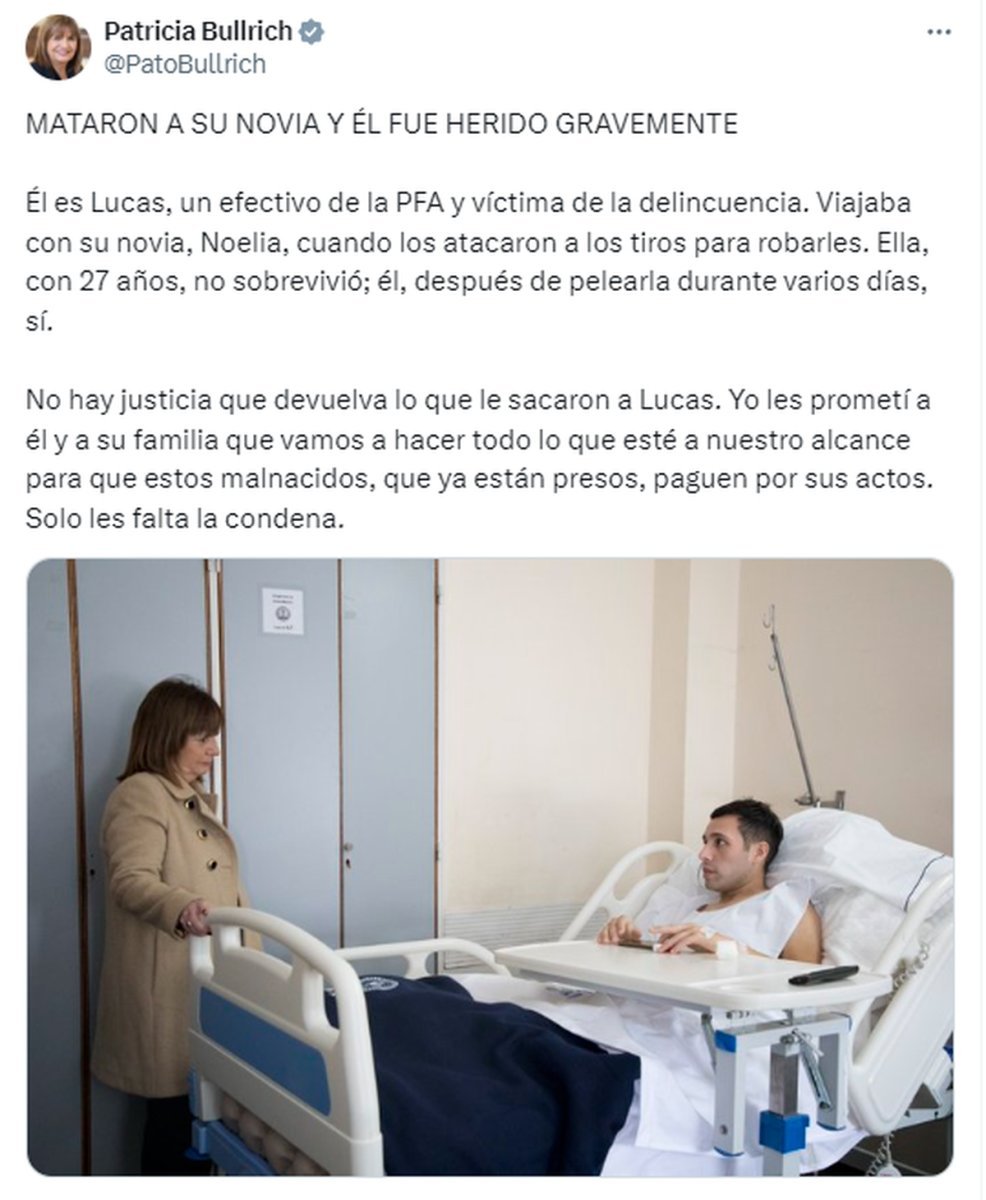 El posteo de Patricia Bullrich.