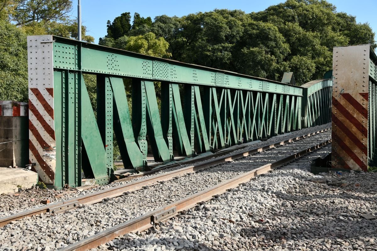 El puente da&ntilde;ado del Tren San Mart&iacute;n.