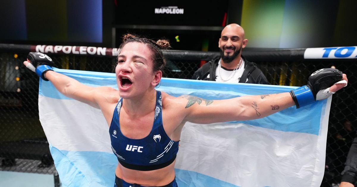 Ail&iacute;n P&eacute;rez, peleadora argentina de UFC. Foto: MMA Fighting.
