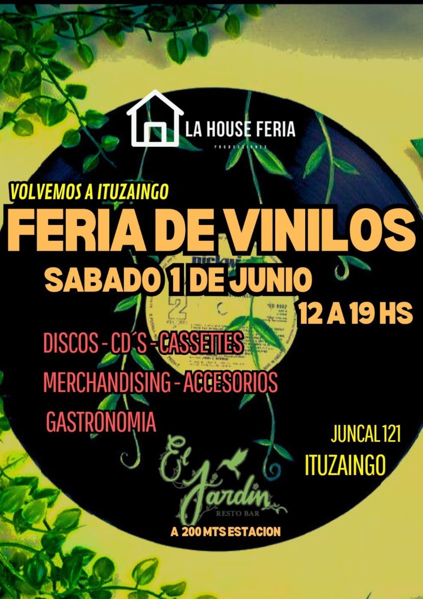 La gran feria de vinilos, cds y cassettes desembarcar&aacute; en Ituzaing&oacute; con entrada gratuita.