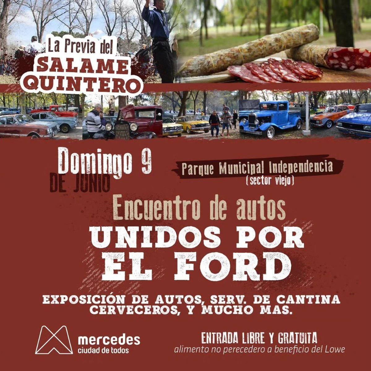 La Pre Fiesta del Salame Quintero en Mercedes tendr&aacute; una exposici&oacute;n de autos.