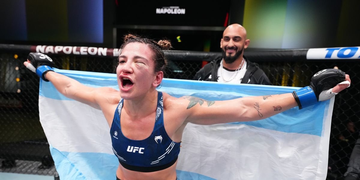 Ail&iacute;n P&eacute;rez, peleadora argentina de UFC. Foto: captura.