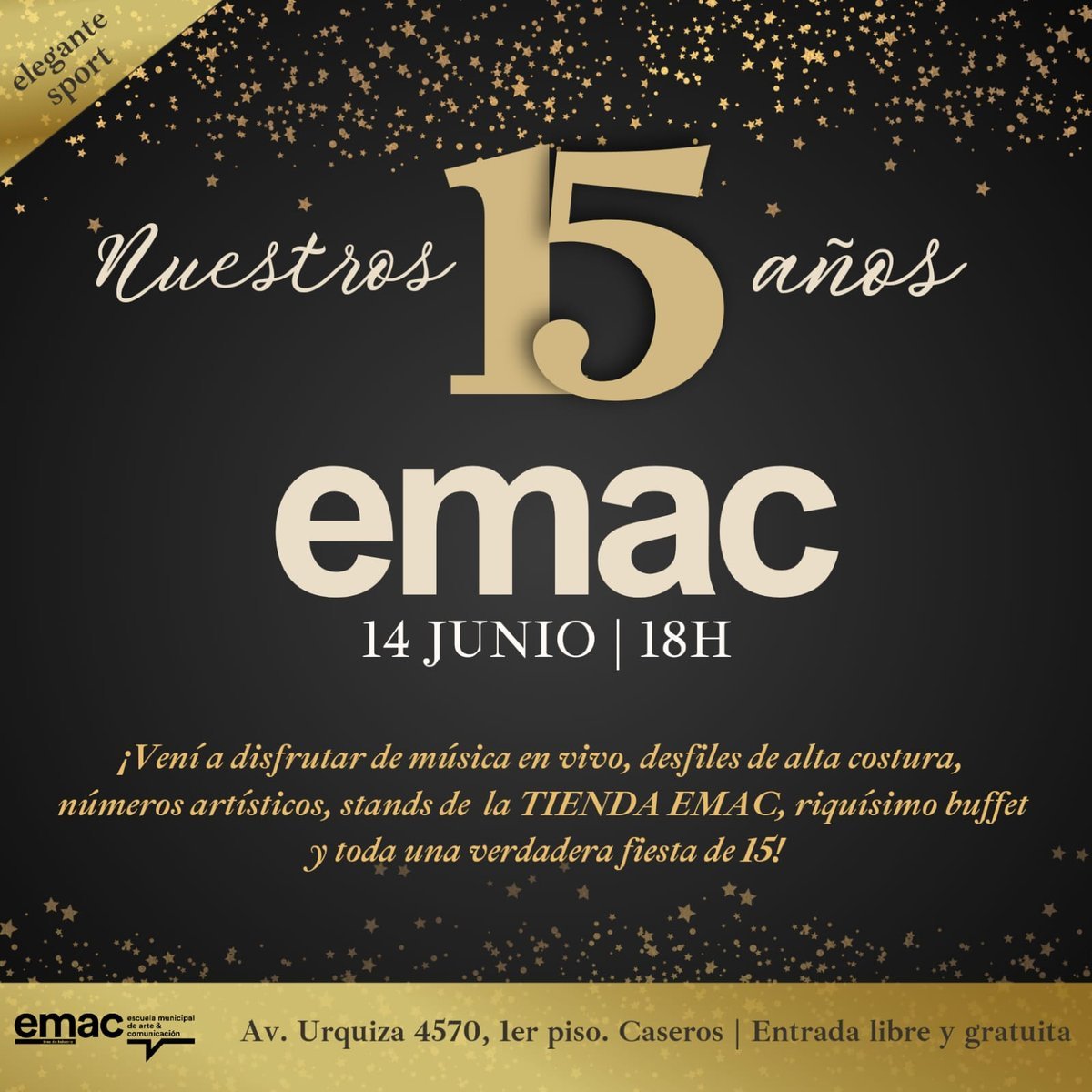 La EMAC de Tres de Febrero cumple 15 a&ntilde;os y lo celebrar&aacute; con espect&aacute;culos gratuitos.
