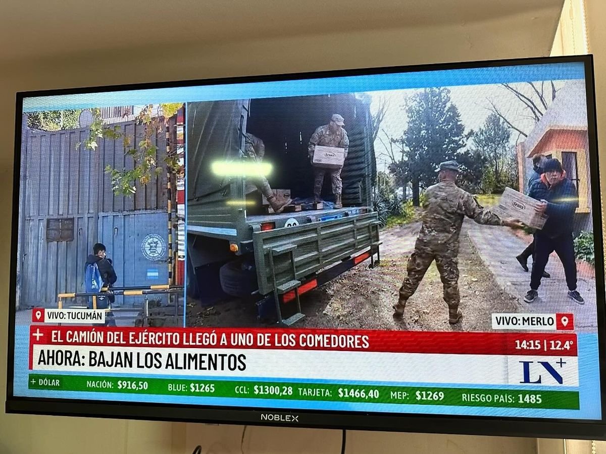 La fotograf&iacute;a que acompa&ntilde;&oacute; la publicaci&oacute;n del intendente de Merlo, Gustavo Men&eacute;ndez.