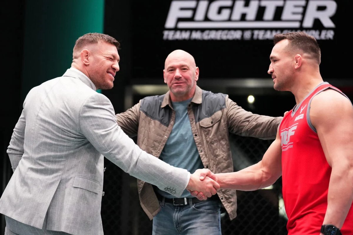 Conor McGregor y Michael Chandler, peleadores de UFC. Foto: Bloody Elbow.