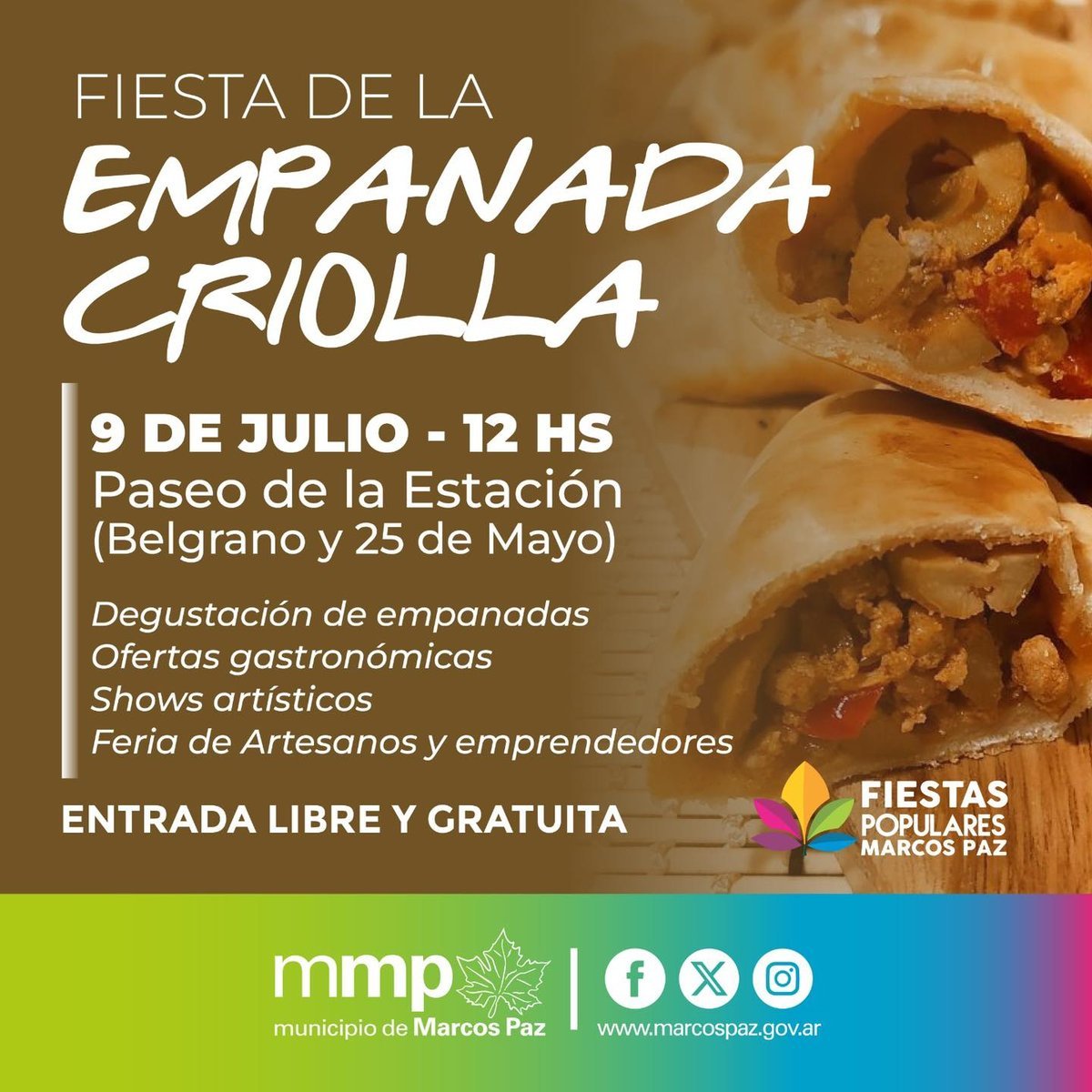 Se viene la Fiesta de la Empanada Criolla a Marcos Paz con entrada gratuita.