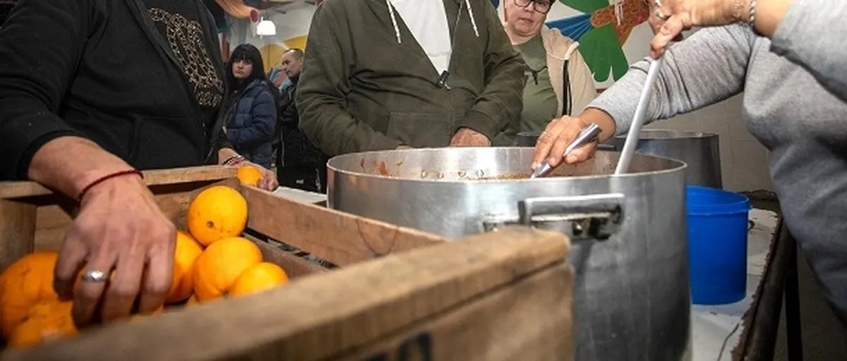Uno de los comedores de La Matanza en Villa Luzuriaga.