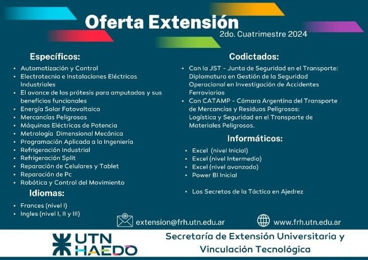 La oferta de capacitaciones de la UTN de Haedo.