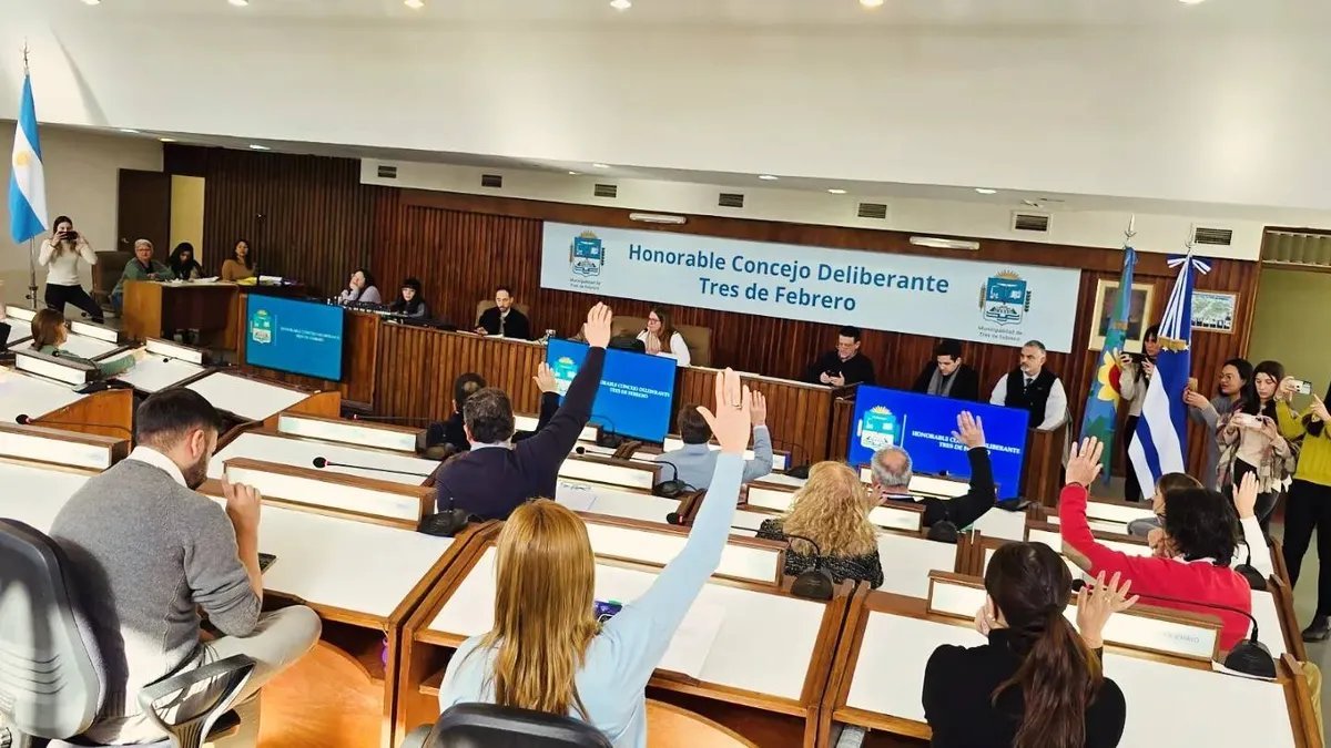 La votaci&oacute;n en el Concejo Deliberante de Tres de Febrero.