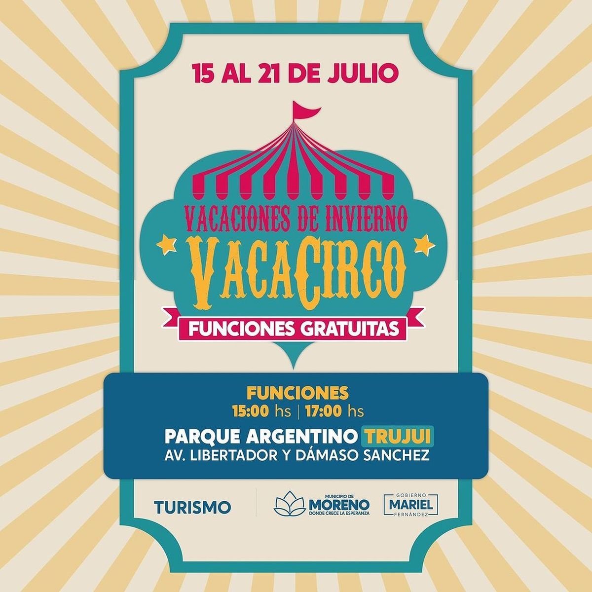 Habr&aacute; circo y espect&aacute;culos de teatro en Moreno durante las vacaciones de invierno.