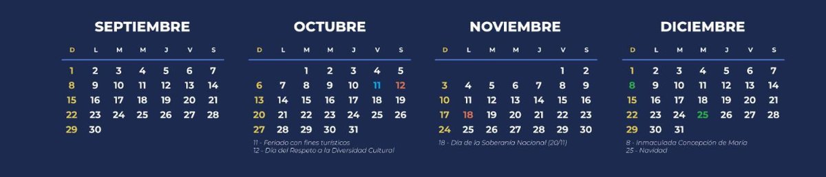 Los feriados que faltan hasta fin de a&ntilde;o: &iquest;cu&aacute;ndo llega el pr&oacute;ximo fin de semana largo?