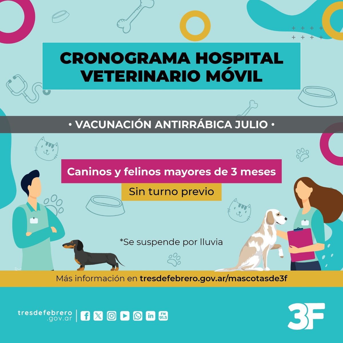 Hospital Veterinario M&oacute;vil de Tres de Febrero.