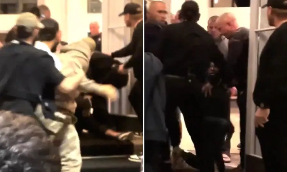 Pelea entre luchadores de UFC. Foto: captura de video.