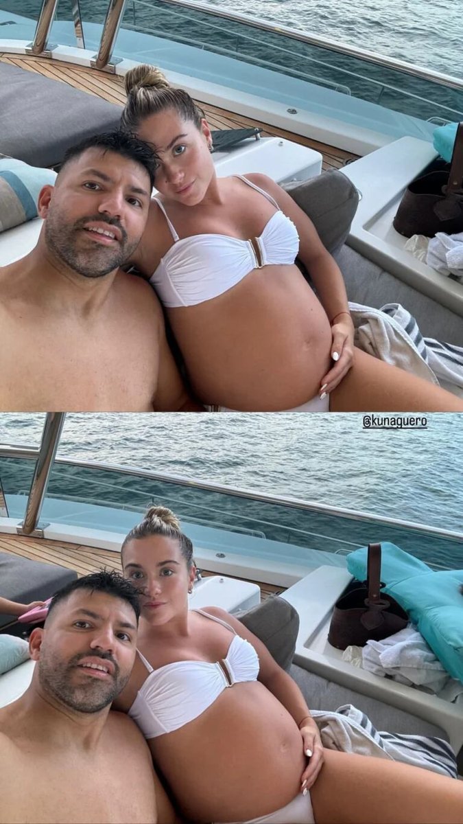 Kun Ag&uuml;ero y Sof&iacute;a Calzetti. Foto: redes.