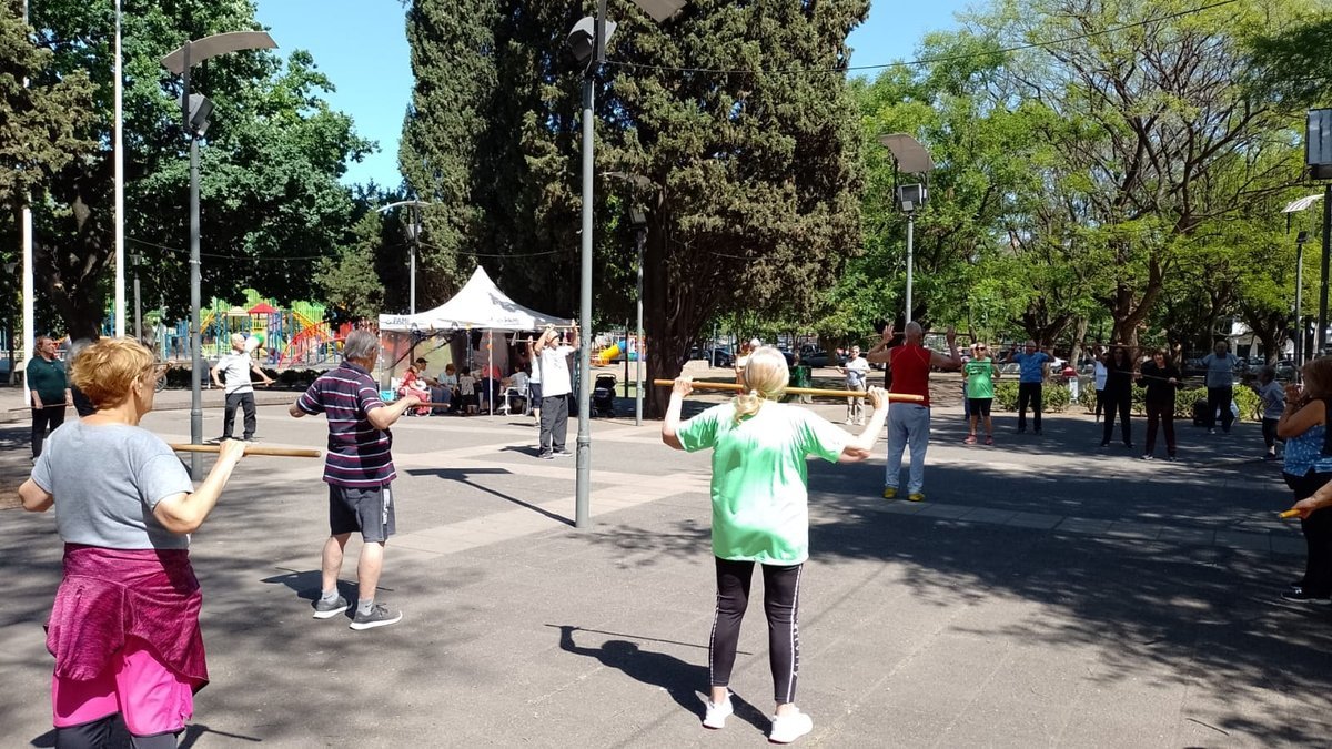 Una de las propuestas en las Plazas Saludables de Hurlingham.