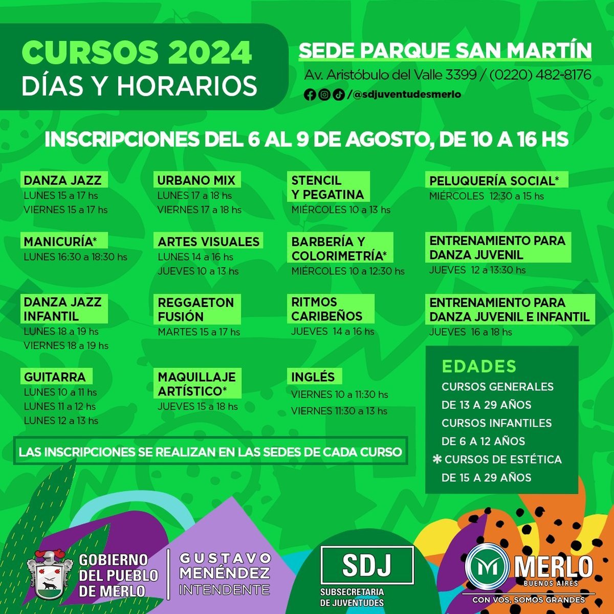 Cursos en Parque San Mart&iacute;n.