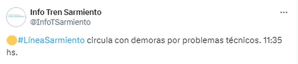 Demoras y cancelaciones en el Tren Sarmiento durante este martes.