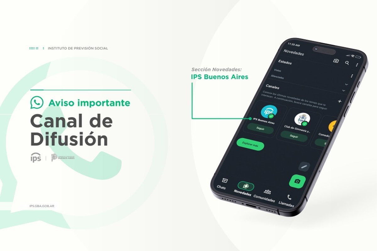 El IPS de Buenos Aires lanz&oacute; su canal de WhatsApp para que los beneficiarios puedan comunicarse.