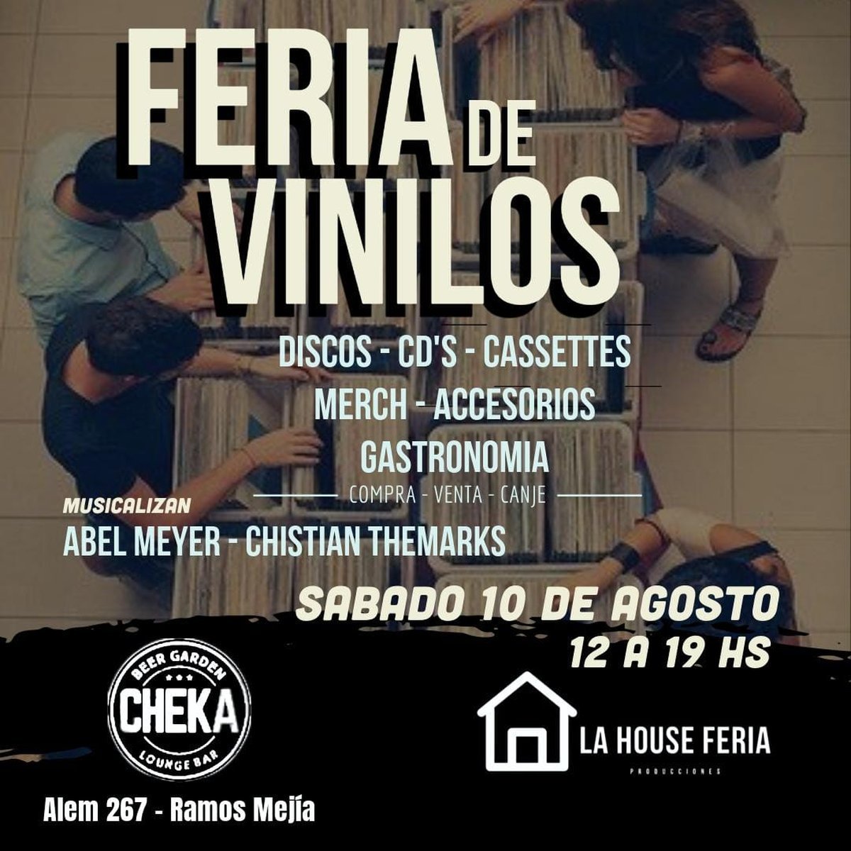 La gran feria de vinilos, cds y cassettes tendr&aacute; lugar en Ramos Mej&iacute;a con entrada gratuita.