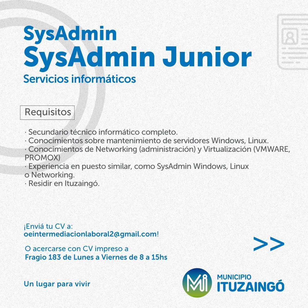Ofertas de empleo en Ituzaing&oacute;.
