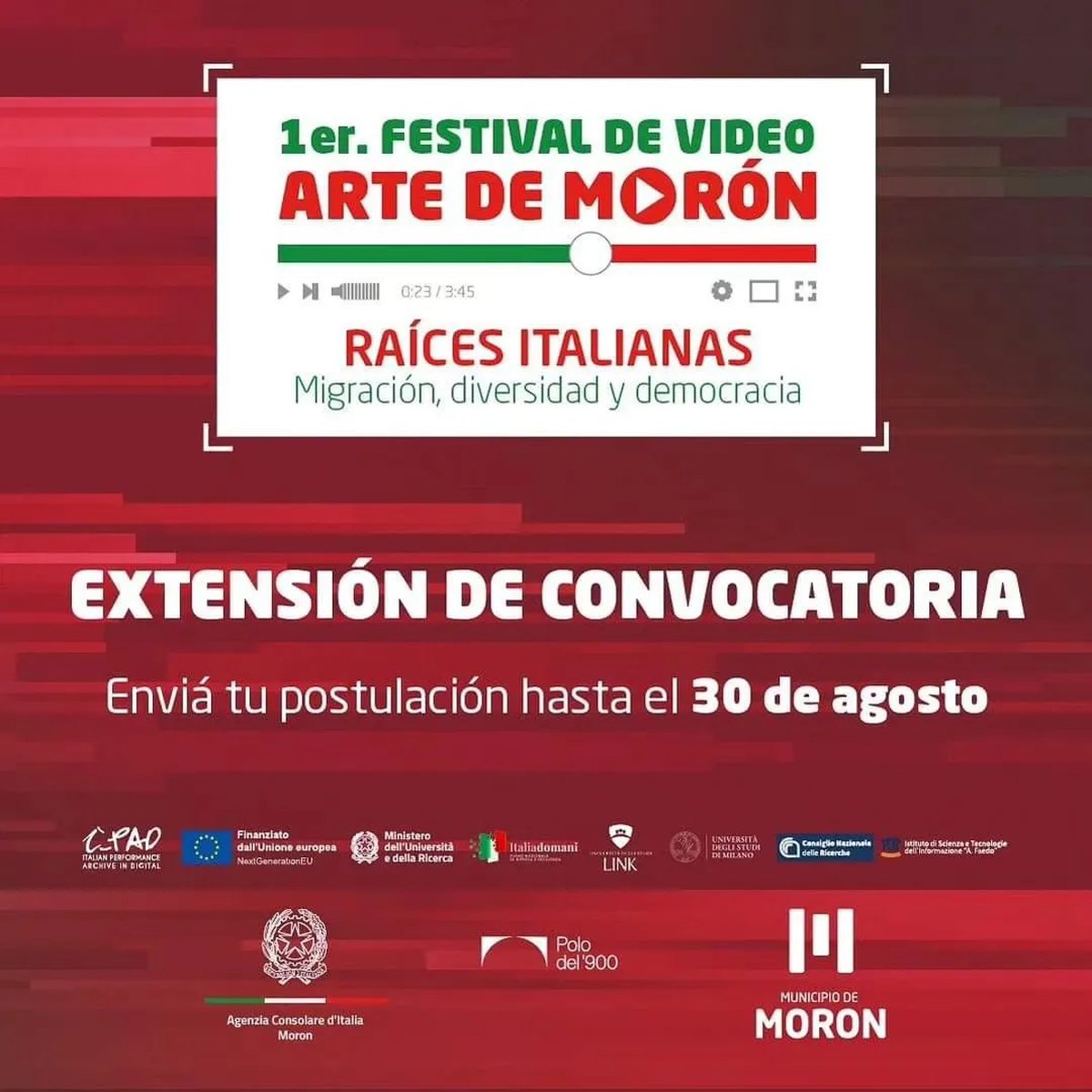 1&deg; Festival de Video Arte en Mor&oacute;n: se extendi&oacute; la inscripci&oacute;n.