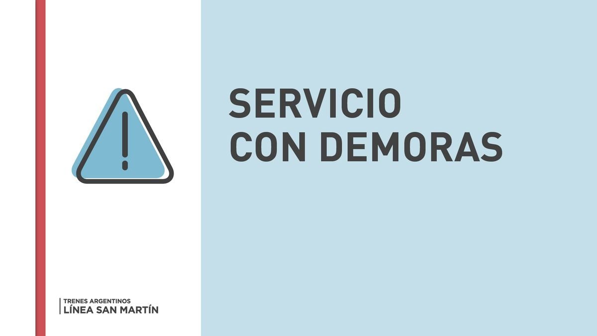 El Tren San Mart&iacute;n funciona con demoras y cancelaciones tras un accidente.