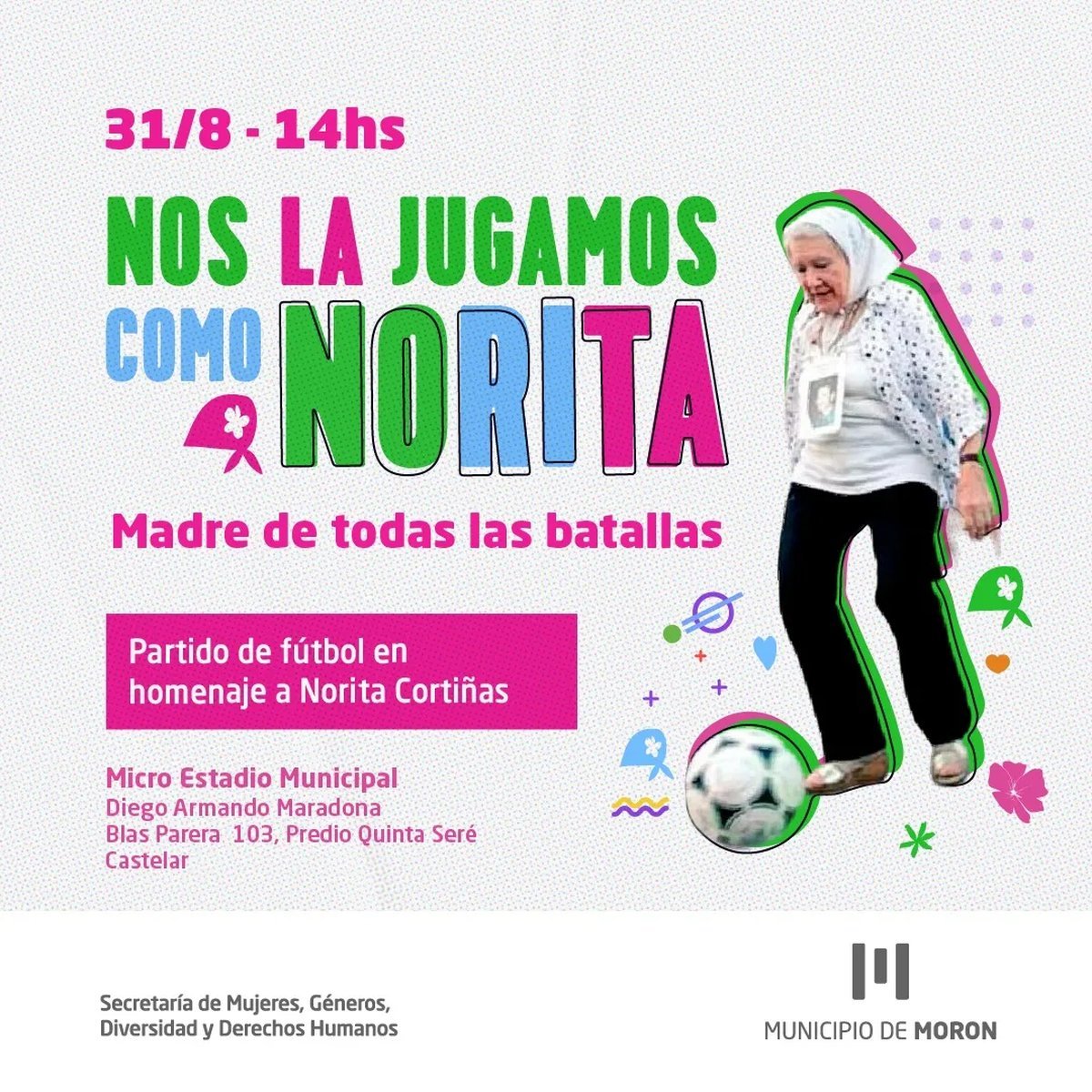 Mor&oacute;n realizar&aacute; actividades gratuitas en homenaje a Nora Corti&ntilde;as.