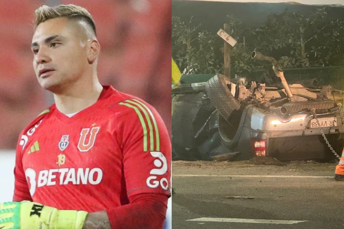 Accidente del arquero de la selecci&oacute;n chilena, Crist&oacute;bal Campos. Foto: La Cuarta. 