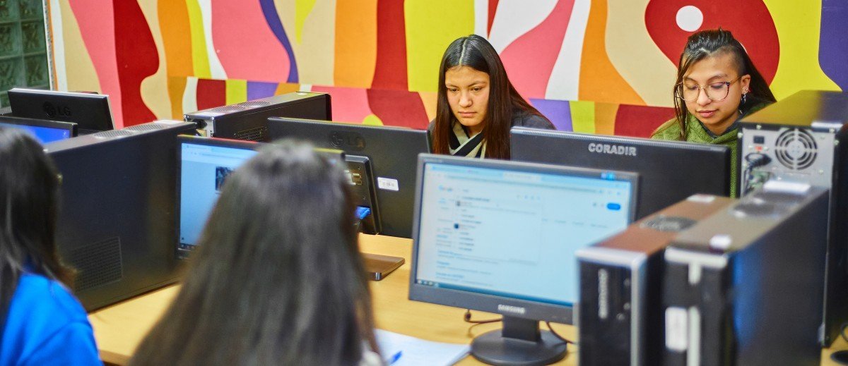 Una de las aulas del curso de ingreso de la UNTREF.