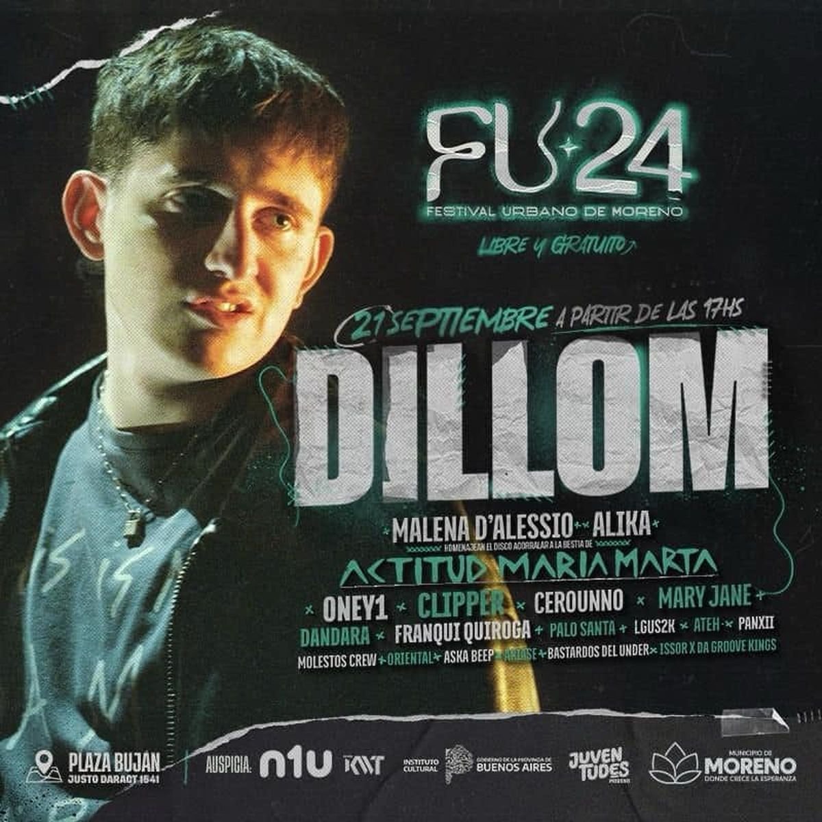 Show gratuito en Zona Oeste de Dillom.