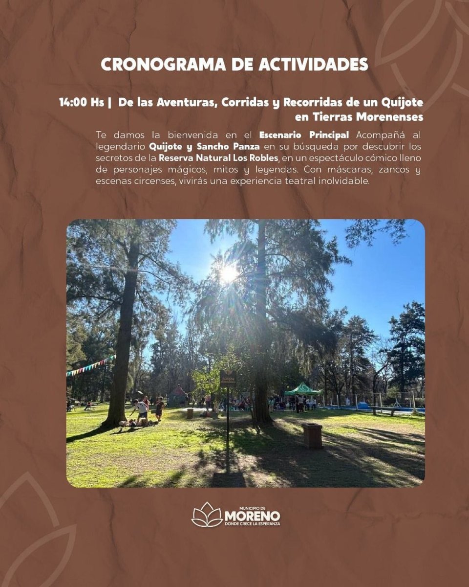 Cronograma de actividades por los 35 a&ntilde;os de la Reserva Natural Los Robles.