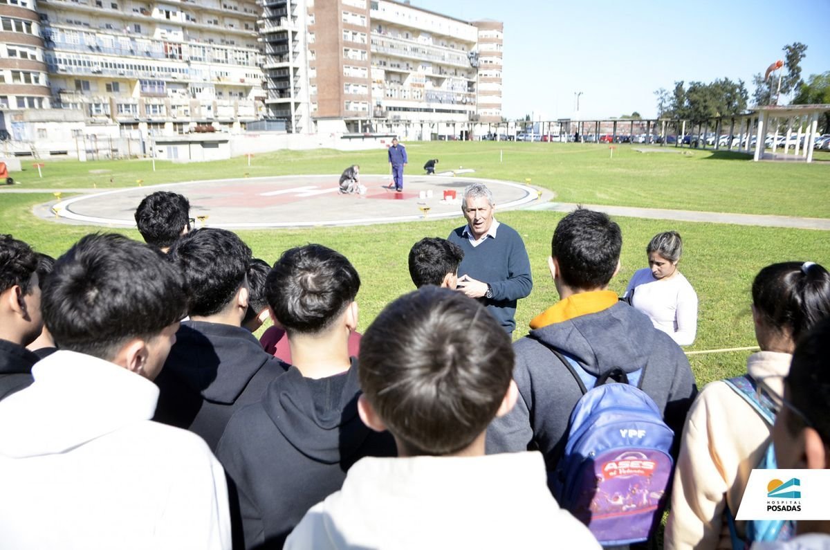 Un grupo de alumnos de Haedo visit&oacute; el Hospital Posadas.