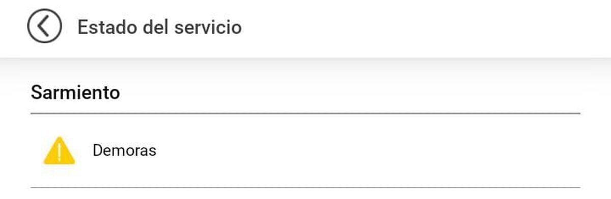 Demoras en el Tren Sarmiento.