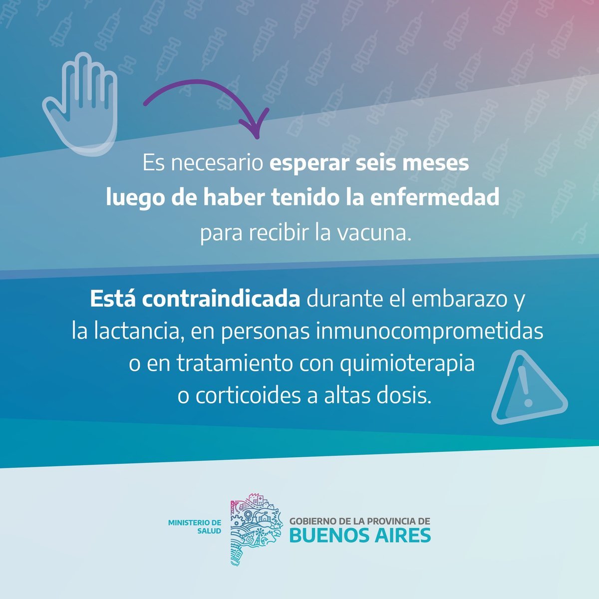 Vacuna contra el dengue, comunicaci&oacute;n del Ministerio de Salud.