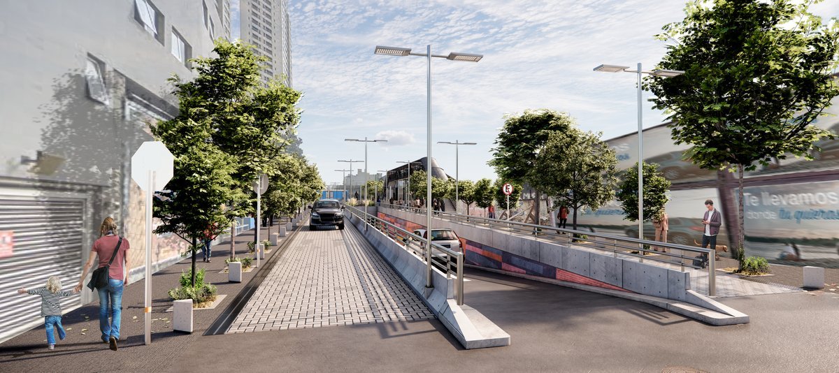 As&iacute; quedar&iacute;a una de las salidas del nuevo PBN del Tren Sarmiento en Caballito.
