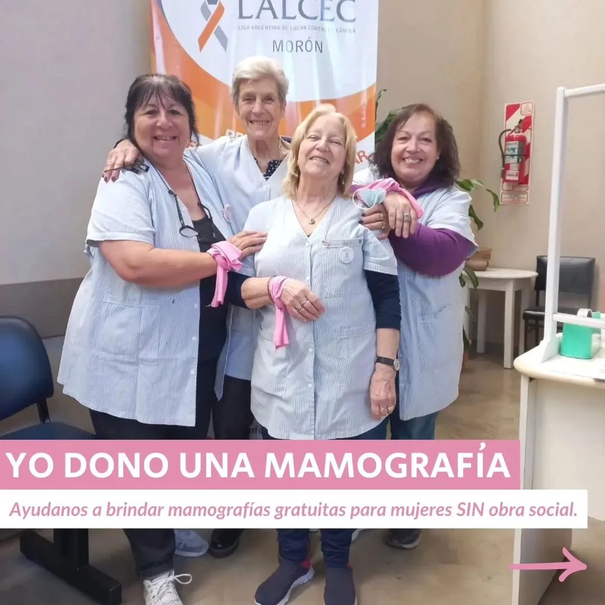"Yo dono una mamograf&iacute;a", la campa&ntilde;a de Lalcec Mor&oacute;n para realizar ex&aacute;menes gratuitos.