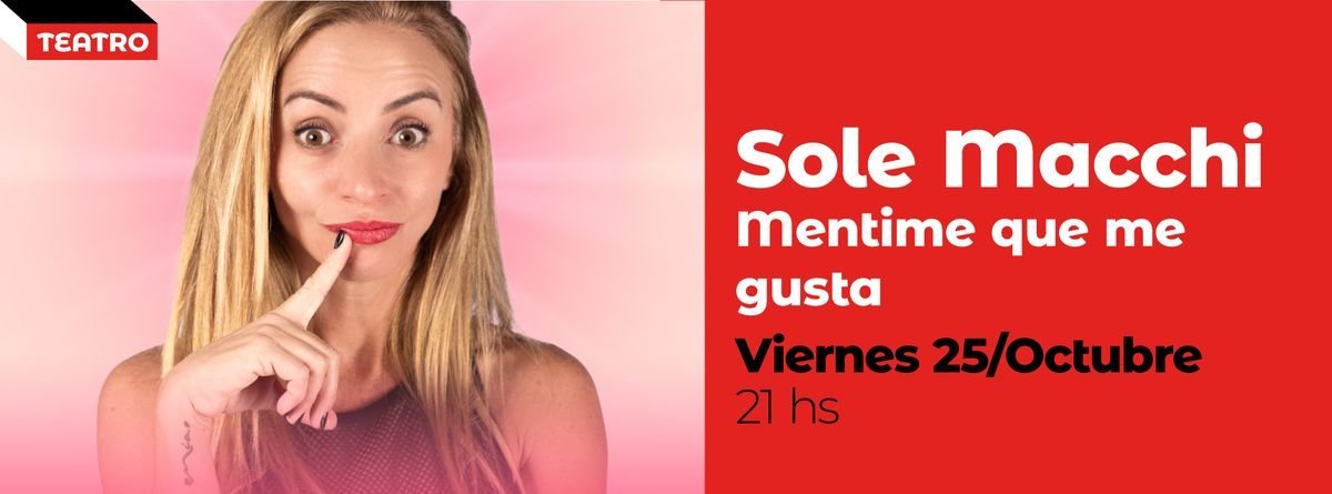 Sole Macchi antes de su show en El Palomar: 