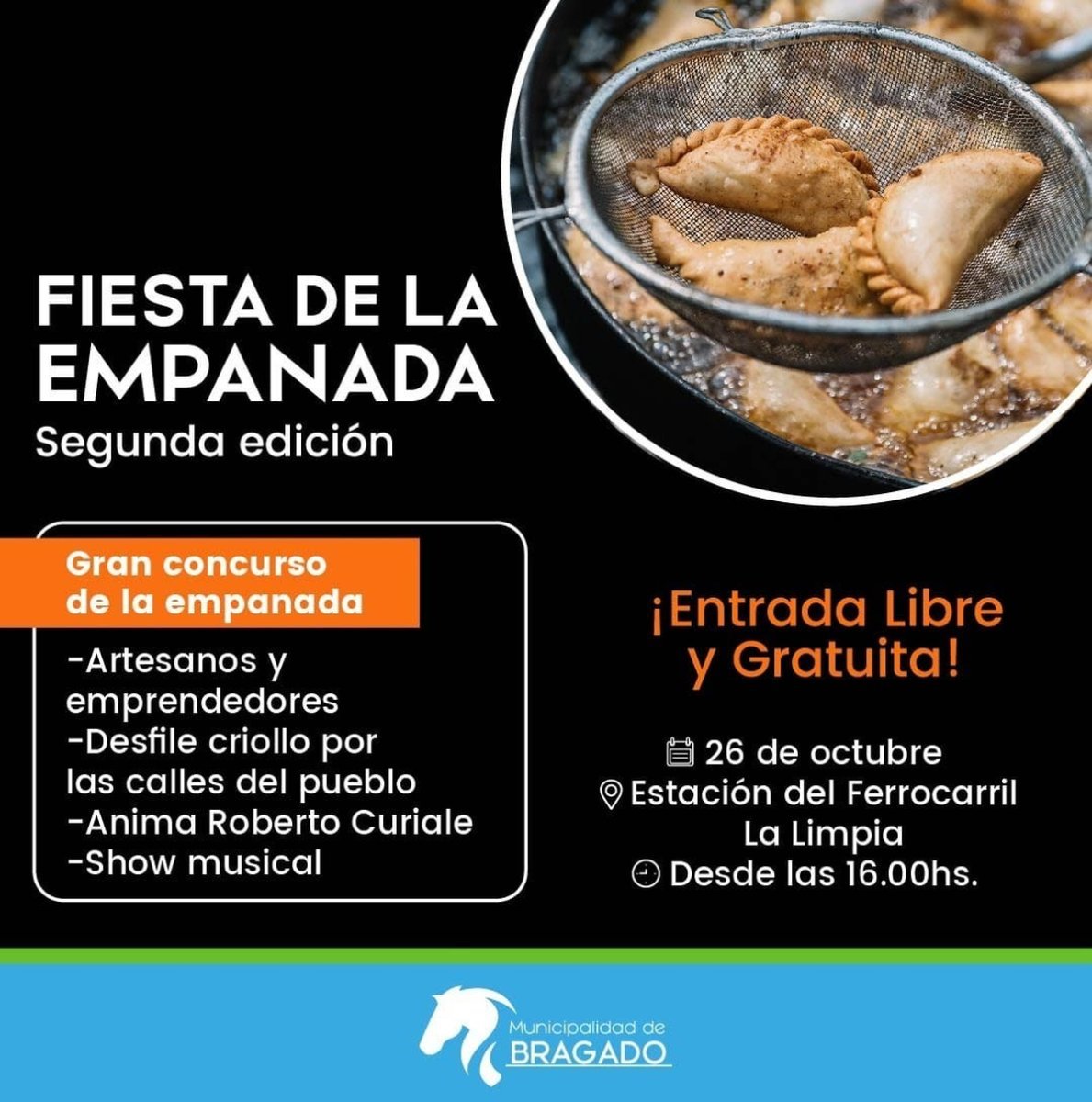 Cu&aacute;ndo y d&oacute;nde se realizar&aacute; la 2&deg; Fiesta de la Empanada con entrada gratuita.
