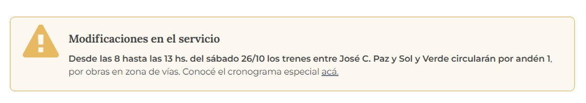Nuevamente, el Tren San Mart&iacute;n circular&aacute; con diagrama especial este fin de semana.
