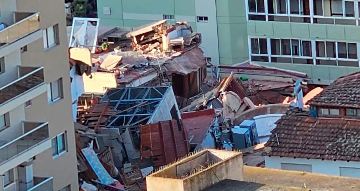 Derrumbe en Villa Gesell.