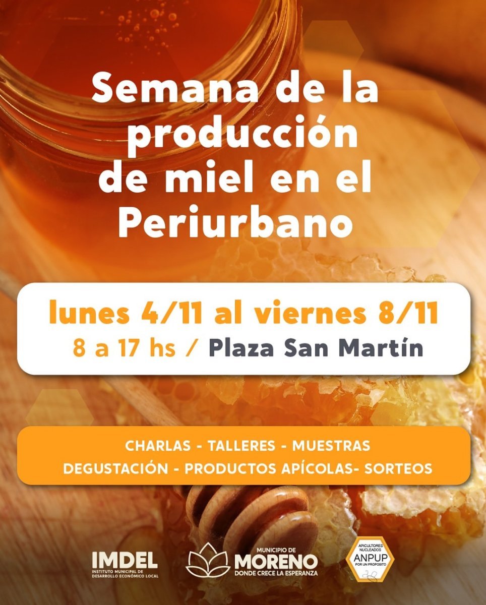 Comenz&oacute; la Semana de la producci&oacute;n de la miel en Moreno con entrada gratuita.
