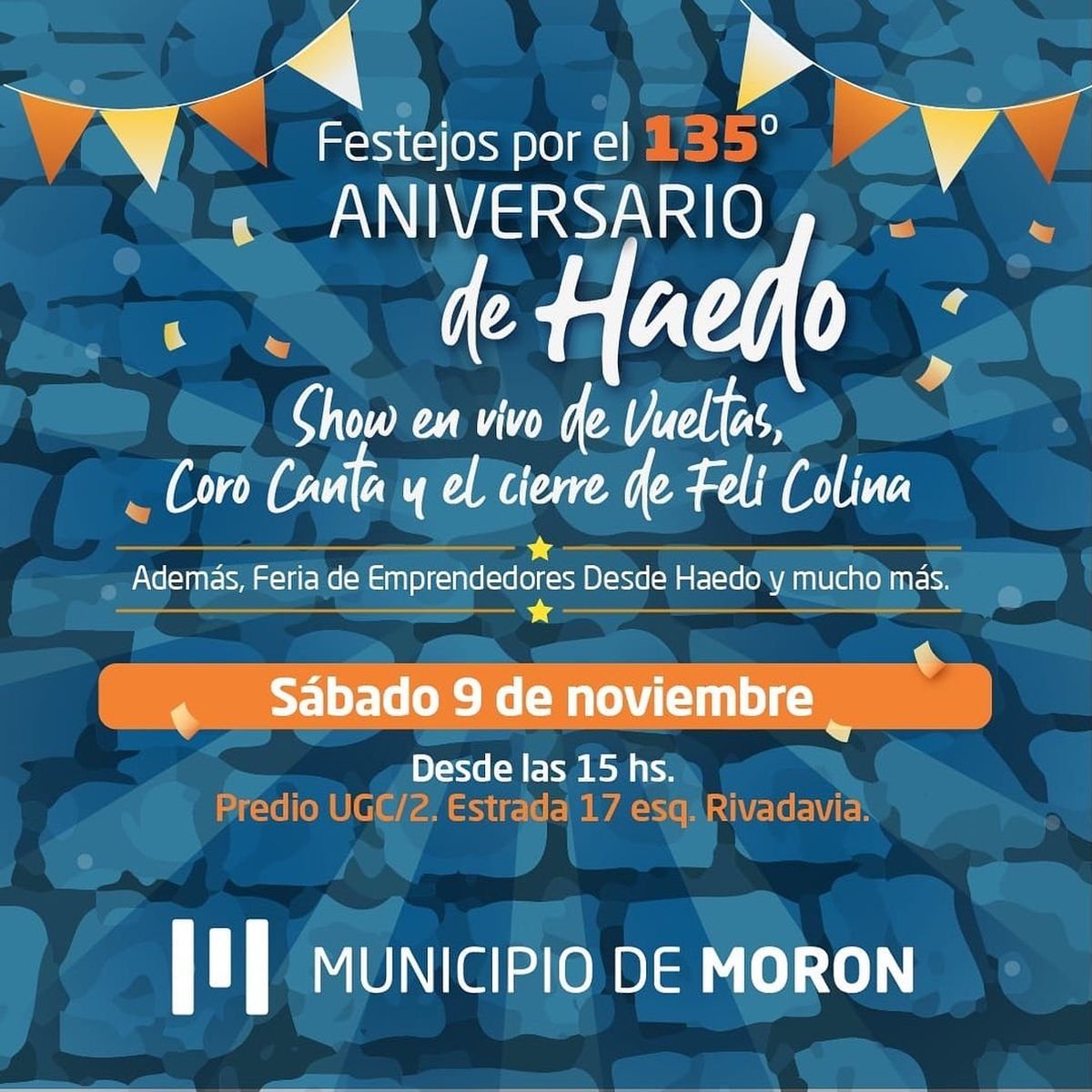 As&iacute; celebrara la localidad de Haedo su aniversario N&deg;135 con entrada gratuita.
